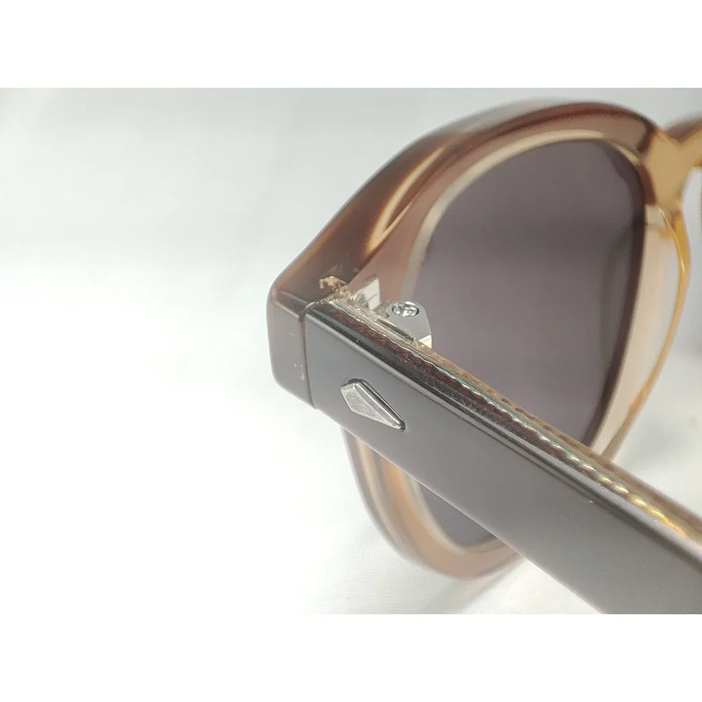 American Optical Times Chestnut Sand 47-21-145 Round Acetate Sunglasses USA